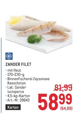 ZANDER FILET