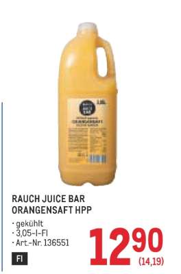 RAUCH JUICE BAR ORANGENSAFT HPP