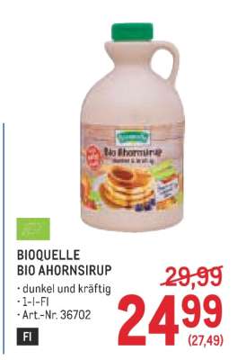 BIOQUELLE BIO AHORNSIRUP