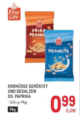 Erdnüsse geröstet und gesalzen od. Paprika