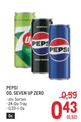 PEPSI OD. SEVEN UP ZERO