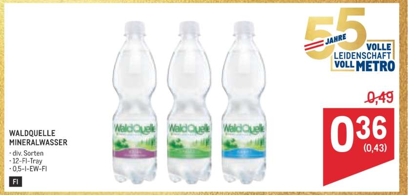 WALDQUELLE MINERALWASSER