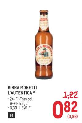 BIRRA MORETTI L‘AUTENTICA