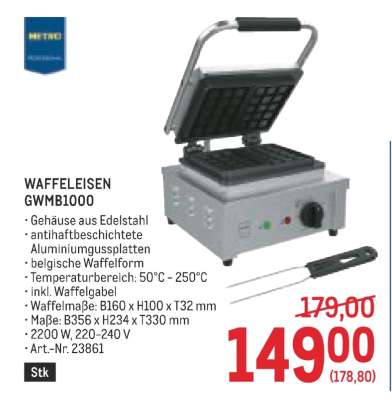 WAFFELEISEN GWMB1000