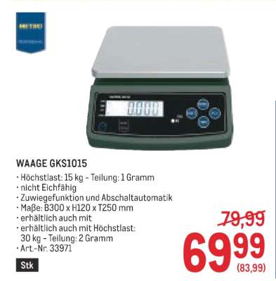 WAAGE GKS1015