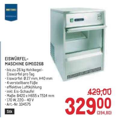 EISWÜRFEL-MASCHINE GIM1026B