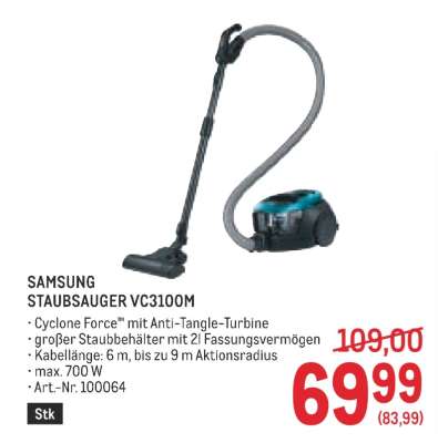 SAMSUNG STAUBSAUGER VC3100M