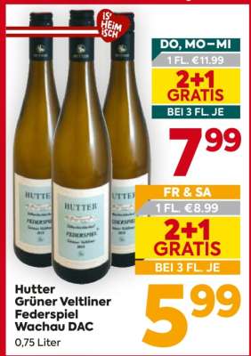 Hutter Grüner Veltliner Federspiel Wachau DAC