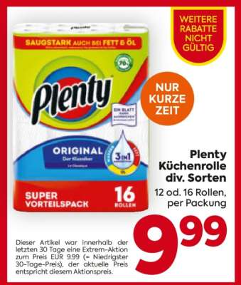 Plenty Küchenrolle div. Sorten