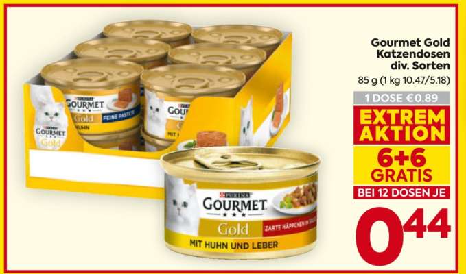 Gourmet Gold Katzendosen div. Sorten