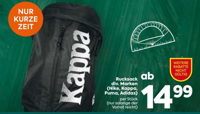 Rucksack div. Marken (Nike, Kappa, Puma, Adidas)
