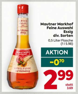 Mautner Markhof Feine Auswahl Essig div. Sorten