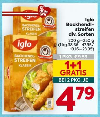 Iglo Backhendlstreifen div. Sorten