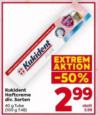 Kukident Haftcreme div. Sorten