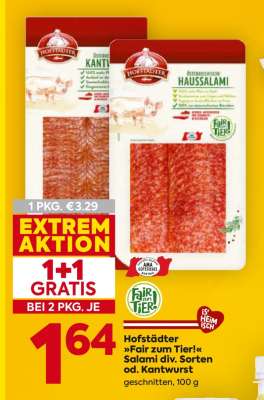 Hofstädter »Fair zum Tier!« Salami div. Sorten od. Kantwurst