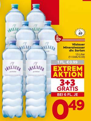 Vöslauer Mineralwasser div. Sorten*