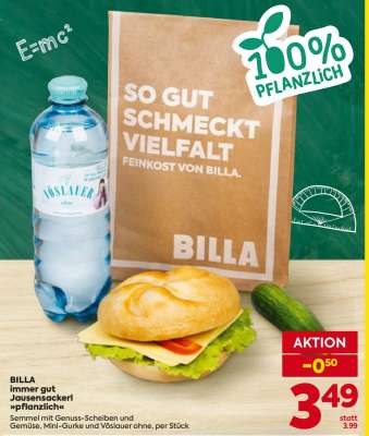 BILLA immer gut Jausensackerl »pflanzlich«