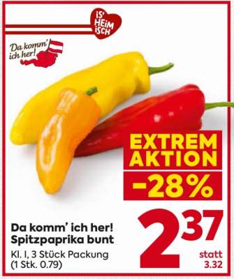 Da komm’ ich her! Spitzpaprika bunt