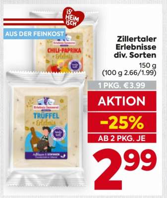 Zillertaler Erlebnisse div. Sorten