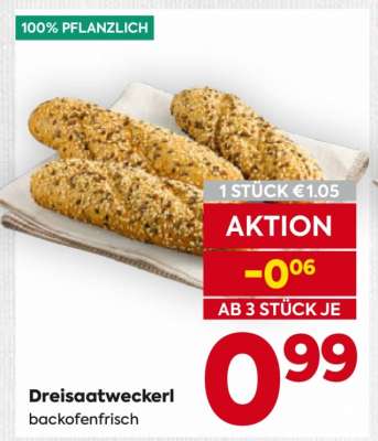 Dreisaatweckerl