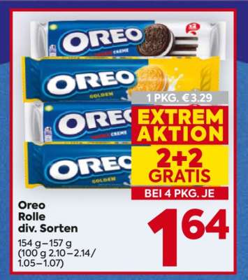 Oreo Rolle div. Sorten