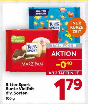 Ritter Sport Bunte Vielfalt div. Sorten
