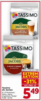 Tassimo div. Sorten