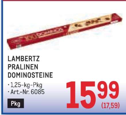 LAMBERTZ PRALINEN DOMINOSTEINE