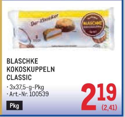 BLASCHKE KOKOSKUPPELN CLASSIC