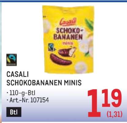 CASALI SCHOKOBANANEN MINIS
