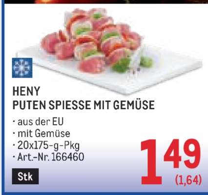 HENY PUTEN SPIESSE MIT GEMÜSE