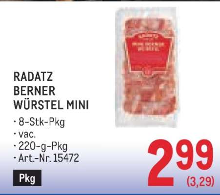 RADATZ BERNER WÜRSTEL MINI