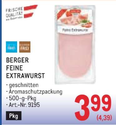 BERGER FEINE EXTRAWURST