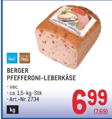 BERGER PFEFFERONI LEBERKÄSE