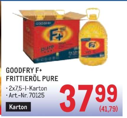 GOODFRY F+ FRITTIERÖL PURE