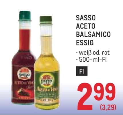 SASSO ACETO BALSAMICO ESSIG