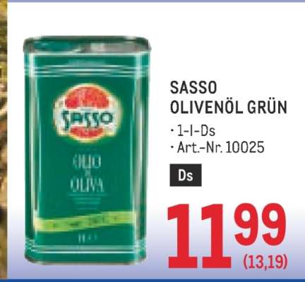 SASSO OLIVENÖL GRÜN