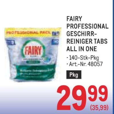 FAIRY PROFESSIONAL GESCHIRR-REINIGER TABS ALL IN ONE