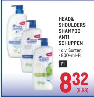 HEAD& SHOULDERS SHAMPOO ANTI SCHUPPEN