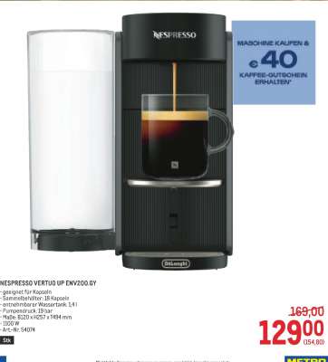 NESPRESSO VERTUO UP ENV200.GY