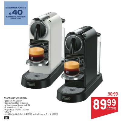 NESPRESSO CITIZ EN167