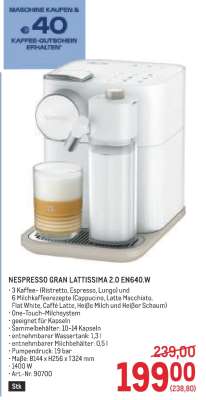 NESPRESSO GRAN LATTISSIMA 2.0 EN640.W