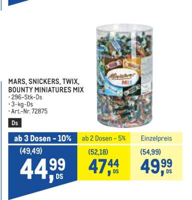 MARS, SNICKERS, TWIX, BOUNTY MINIATURES MIX