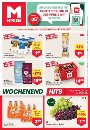 Angebote MPREIS - 3.9.2026 - 9.9.2026.