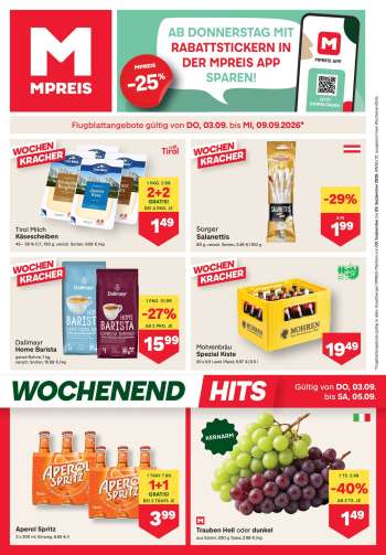 Angebote MPREIS - 3.9.2026 - 9.9.2026.