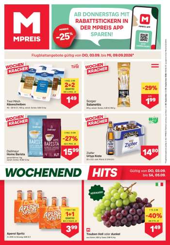 Angebote MPREIS - 3.9.2026 - 9.9.2026.