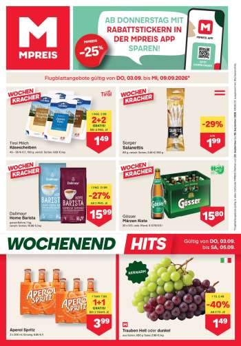 Angebote MPREIS - 3.9.2026 - 9.9.2026.
