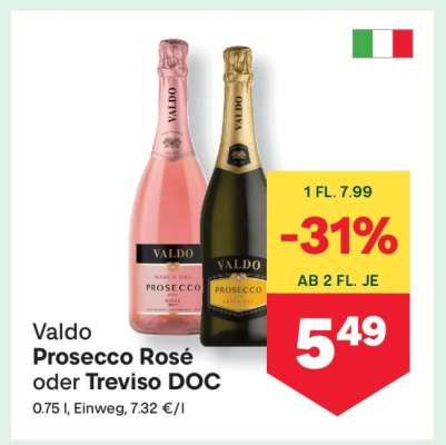 Valdo Prosecco Rosé oder Treviso DOC