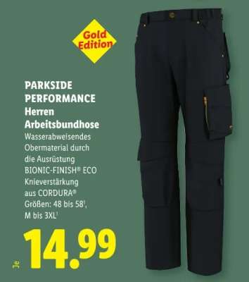 PARKSIDE PERFORMANCE Herren Arbeitsbundhose