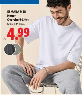 ESMARA MEN Herren Oversize-T-Shirt